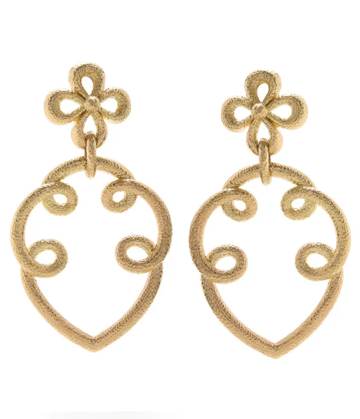 David Webb Earrings*Arabesque Drop Earrings