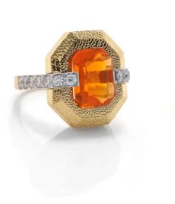 David Webb Rings*Avenue Ring, Fire Opal