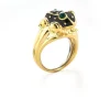 David Webb Rings*Baby Frog Ring, Black Enamel
