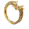 David Webb Bracelets*Baby Giraffe Bangle, Brown Enamel with Ruby Eyes