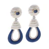 David Webb Earrings*Beehive Earrings, Sapphire
