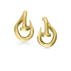 David Webb Earrings*Bent Nail Earrings, Hammered 18K Gold
