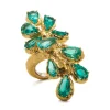 David Webb Rings*Branch Ring, Emerald