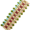David Webb Bracelets*Brocade Bracelet, Ruby, Peridot, Turquoise, Coral