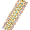 David Webb Bracelets*Brocade Bracelet, Turquoise, Coral, Chalcedony