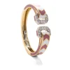 David Webb Bracelets*Chevron Double Buckle Bracelet, Pink