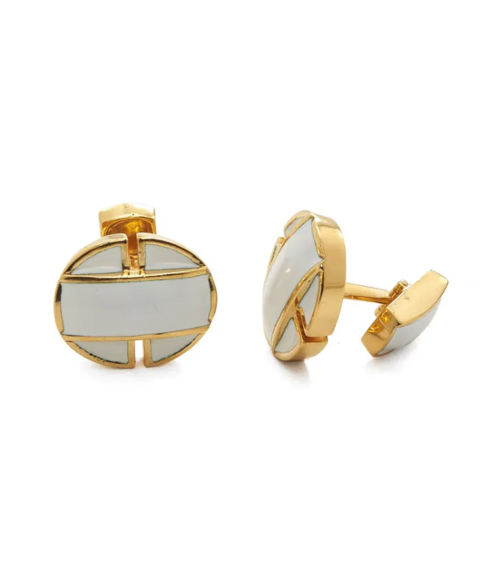 David Webb Cuff Links*Color Field Cuff Links