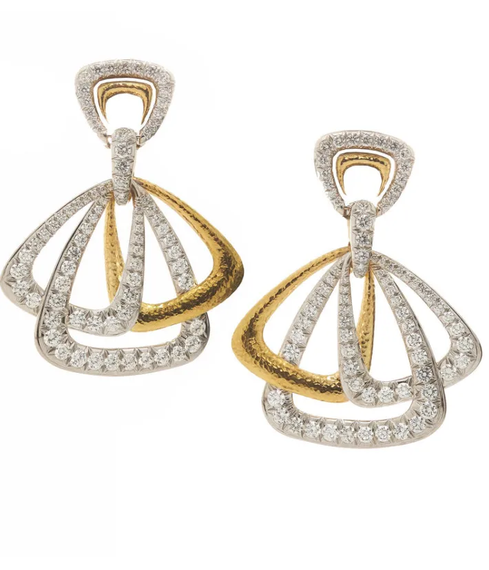 David Webb Earrings*Cosmo Earrings, Yellow Gold