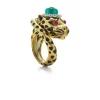 David Webb Rings*Crowned Leopard Ring, Wrapped Tail