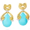 David Webb Earrings*Demetra Scroll Drop Earrings