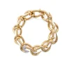 David Webb Bracelets*Diamond Tip Bent Nail Link Bracelet, Polished 18K Gold