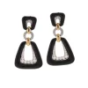 David Webb Earrings*Dinner Bell Earrings, Black Enamel