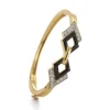 David Webb Bracelets*Double Diamond Bracelet, Black Enamel