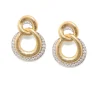 David Webb Earrings*Double Link Earrings, Hammered 18K Gold