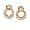 David Webb Earrings*Double Link Earrings, Polished 18K Gold