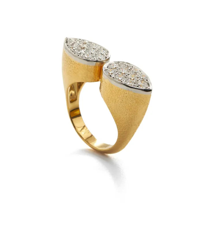 David Webb Rings*Double Pear Ring