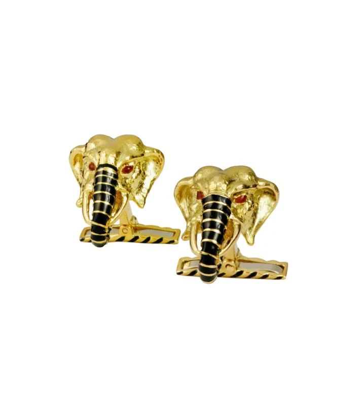 David Webb Cuff Links*Elephant Cuff Links