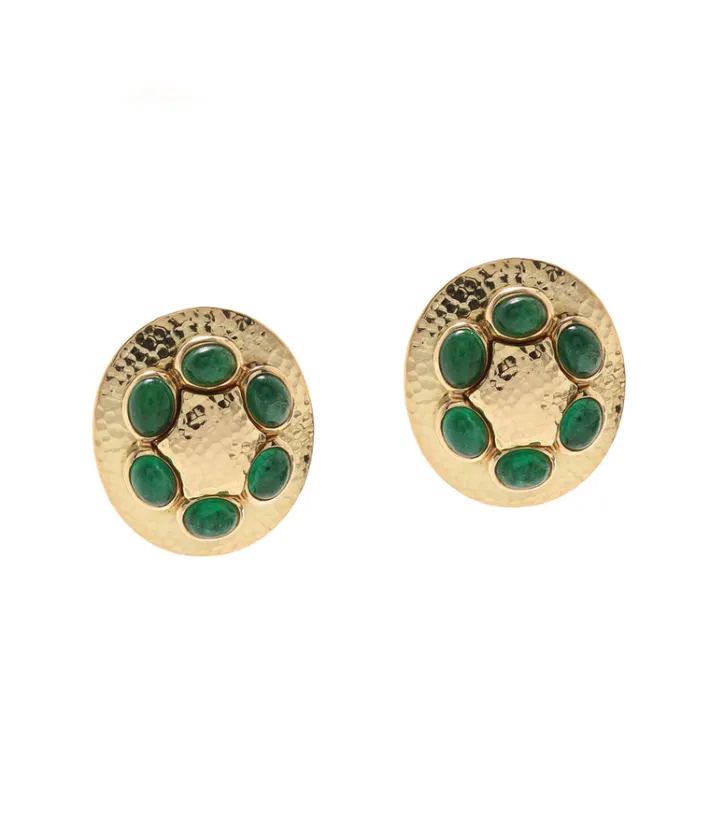 David Webb Earrings*Emerald Earrings