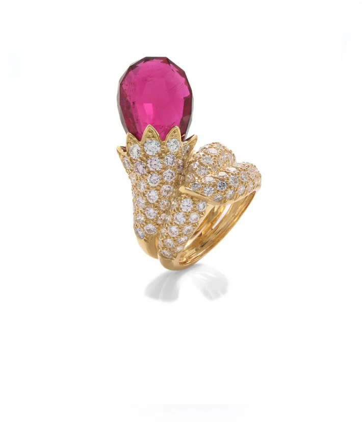 David Webb Rings*Flower Bud Wrap Ring