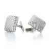 David Webb Cuff Links*Fluted Rectangular Cuff Links