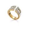 David Webb Rings*Gap Ring, White Enamel