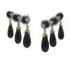 David Webb Earrings*Garland Ear Cuffs, Black Jade
