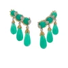 David Webb Earrings*Garland Ear Cuffs, Chrysoprase