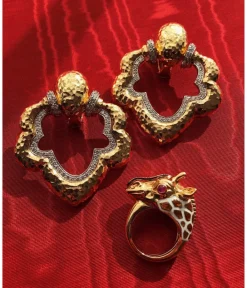 David Webb Rings*Giraffe Ring, Ruby Eyes