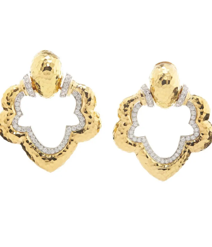 David Webb Earrings*Gothic Doorknocker Earrings