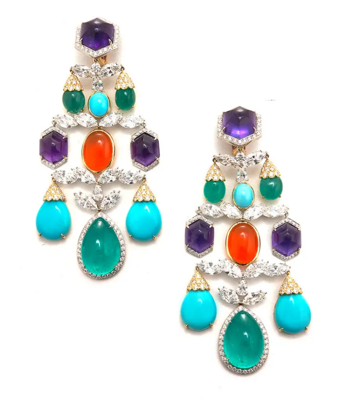 David Webb Earrings*Grand Girandole Earrings