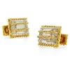 David Webb Cuff Links*Grilled Crystal Cuff Links