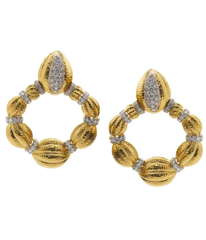 David Webb Earrings*Harvest Hoop Earrings