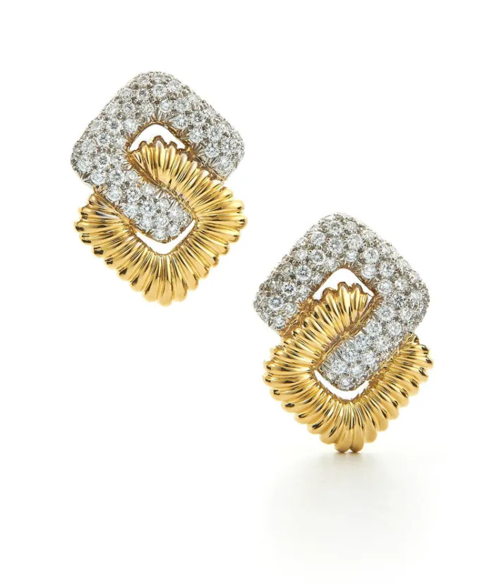 David Webb Earrings*Interlocking Quad Earrings