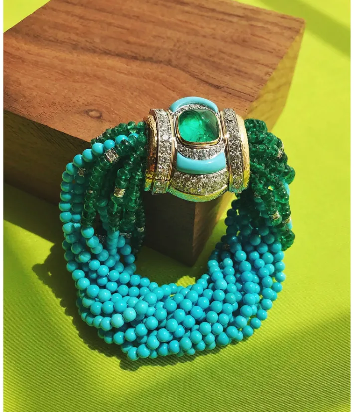 David Webb Bracelets*Khonsu Bracelet, Emerald