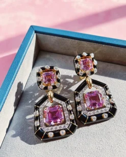 David Webb Earrings*Kunzite Bamboo Earrings