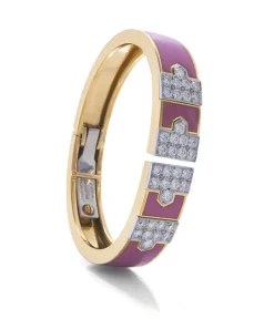 David Webb Bracelets*Lane Bracelet, Pink Enamel