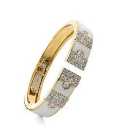 David Webb Bracelets*Lane Bracelet, White Enamel