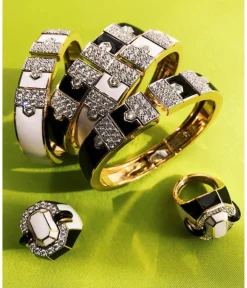 David Webb Bracelets*Lane Bracelet, White Enamel
