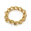 David Webb Bracelets*Large Bent Nail Link Bracelet, Polished 18K Gold
