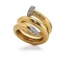 David Webb Rings*Large Diamond Nail Ring, Polished 18K Gold