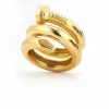 David Webb Rings*Large Nail Ring, Polished 18K Gold