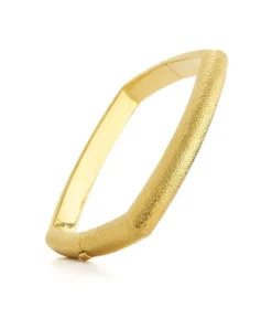 David Webb Bracelets*Large Quad Bangle, Hammered Gold