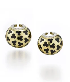 David Webb Earrings*Leopard Spot Crescent Moon Earrings