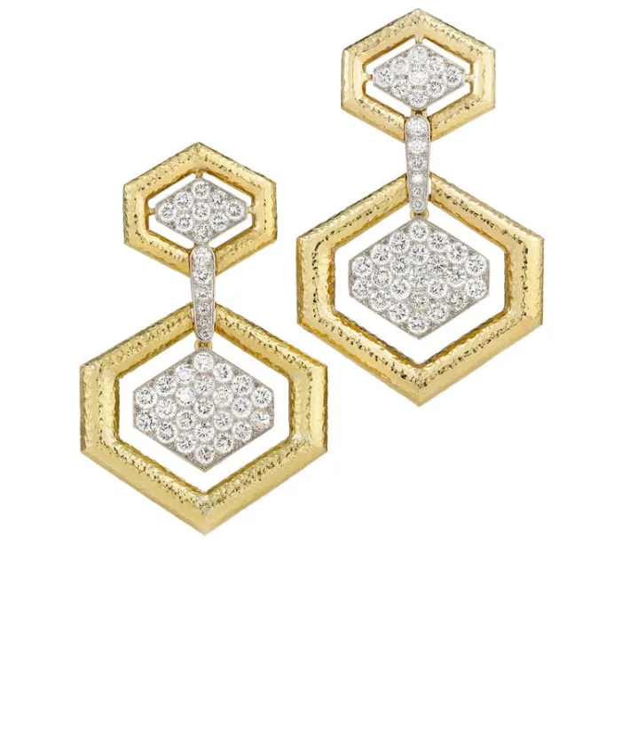 David Webb Earrings*Madison Hexagon Earrings