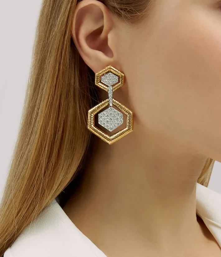 David Webb Earrings*Madison Hexagon Earrings