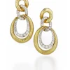 David Webb Earrings*Madison Twisted Double Oval Hoop Earrings
