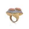 David Webb Rings*Mount Olympus Crossover Ring, Angel Skin Coral