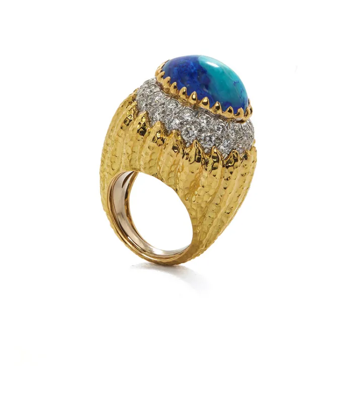 David Webb Rings*Mount Olympus Ring, Azurmalachite