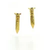 David Webb Earrings*Nail Stud Earrings, Hammered 18K Gold