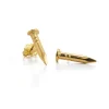 David Webb Earrings*Nail Stud Earrings, Polished 18K Gold